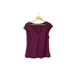 Vintage 90s Y2K Fairycore Boho ZD Studio Womens Burgundy Ruched Top Size XL